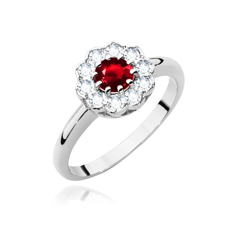 Ring with ruby 0.60ct diamonds white gold Ring with ruby 0.60ct diamonds white gold