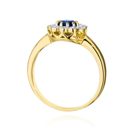 Gold ring with sapphire 0.50 ct