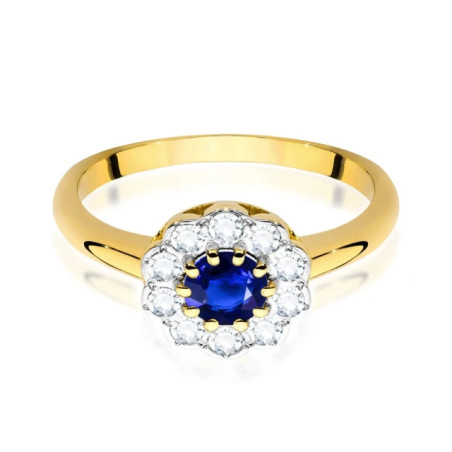 Gold ring with sapphire 0.50 ct