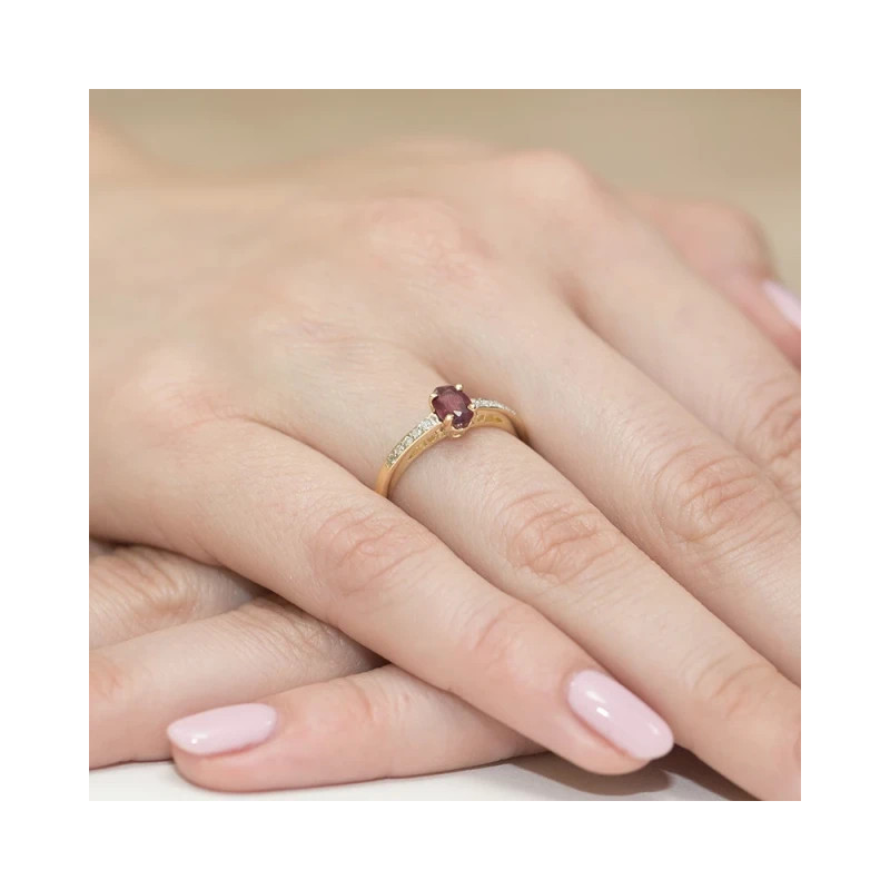 Gold ring with diamond EY-67 ruby | GoldJewellery Gold ring with diamond EY-67 ruby | GoldJewellery