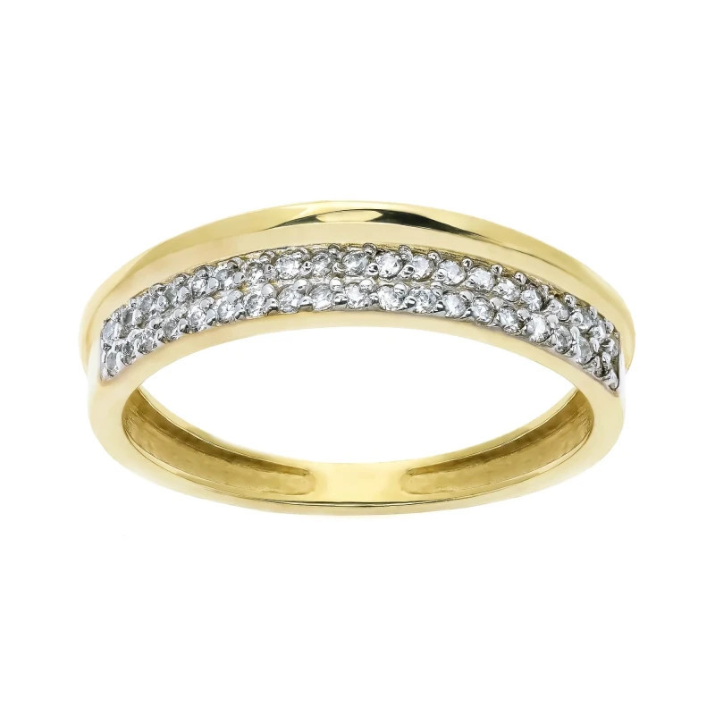 Wedding ring with zircons 333 P3.1526 | GoldJewellery