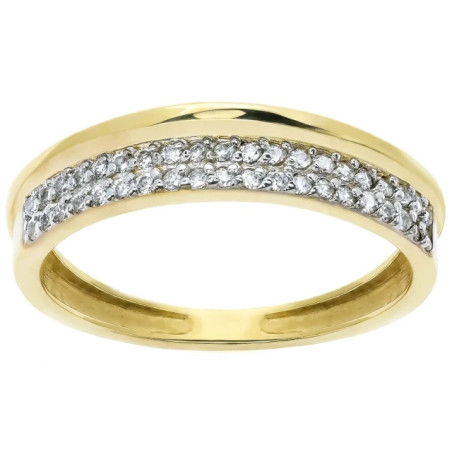 Wedding ring with zircons 333 P3.1526 | GoldJewellery