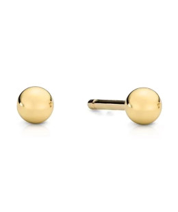 Earrings super light balls 4mm 8k gold