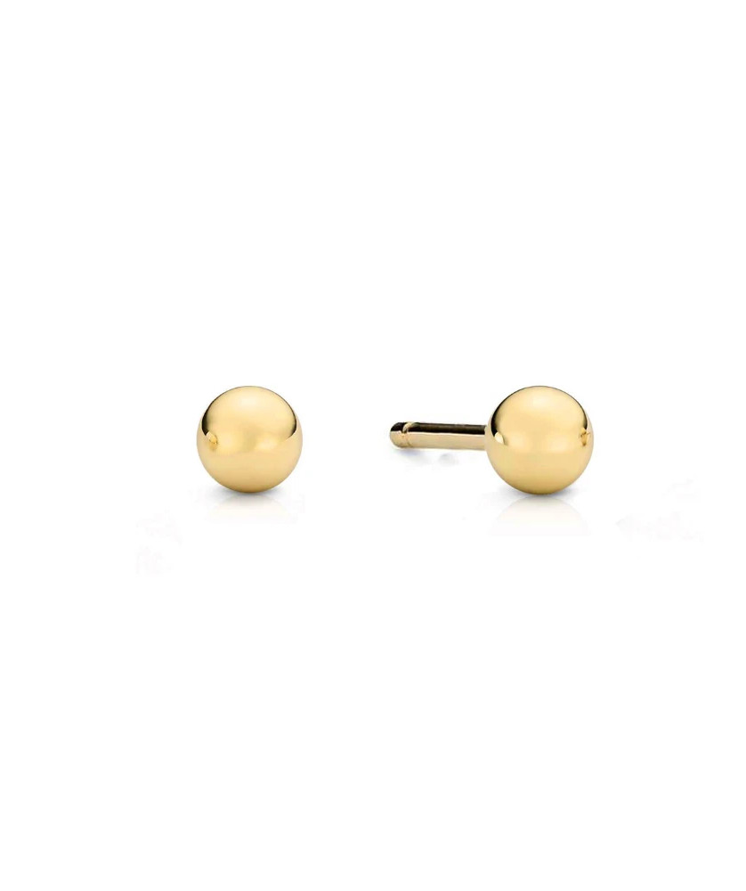 Earrings super light balls 5mm 8k gold