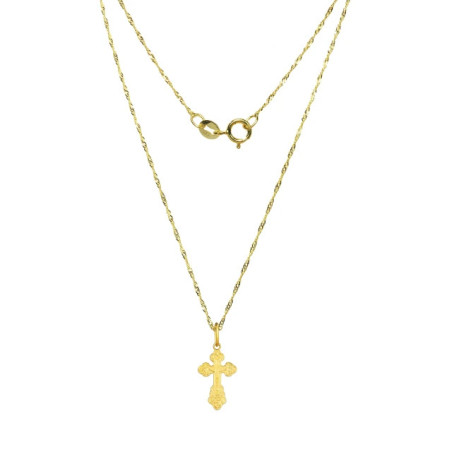 Gold Orthodox cross, medium fineness 585 W2.272PS| GoldJewellery