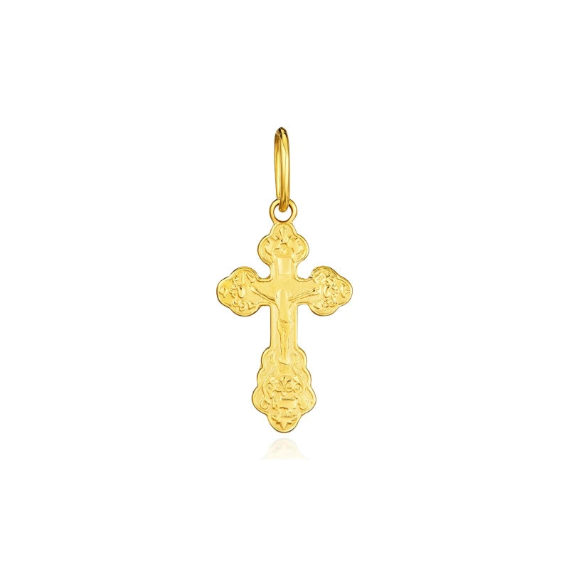 Gold Orthodox cross, large fineness 585 W2.272DP| GoldJewellery