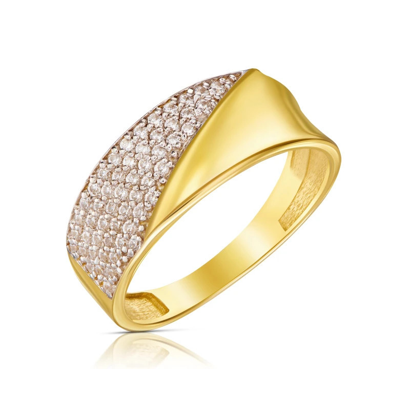 Gold ring as wide as a wedding ring with stones P3.1565 | GoldJewellery Gold ring as wide as a wedding ring with stones P3.1565 | GoldJewellery