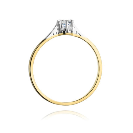 Gold ring with diamond EY-209 0.08ct | GoldJewellery