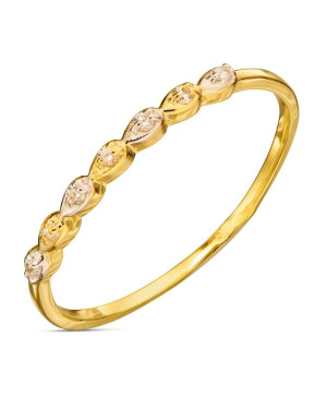 Thin ring with cubic zirconia 8k