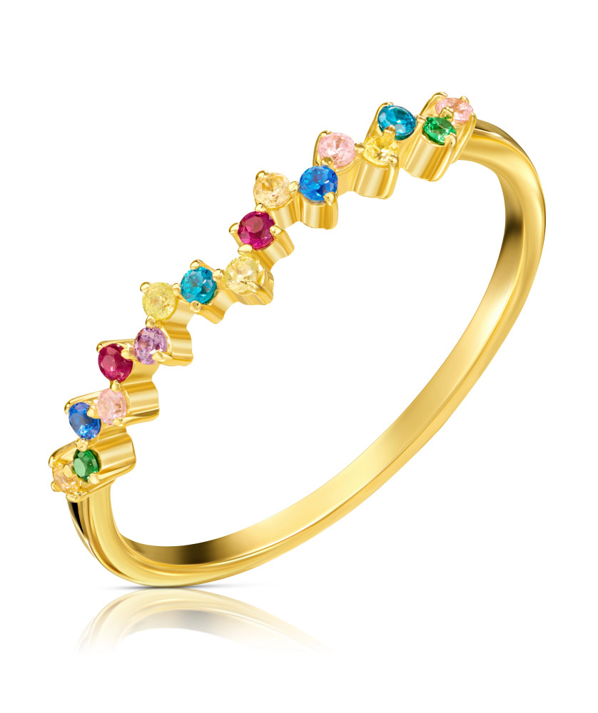 Ring with colorful stones 8k
