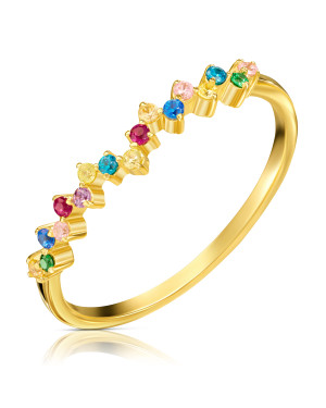 Ring with colorful stones 8k
