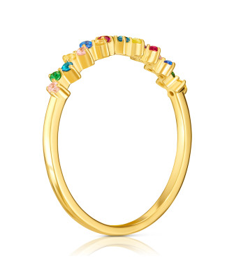 Ring with colorful stones 8k