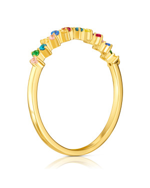 Ring with colorful stones 8k