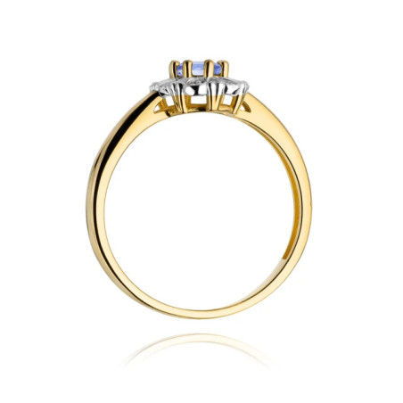 Gold ring with diamond EY-304 tanzanite | GoldJewellery