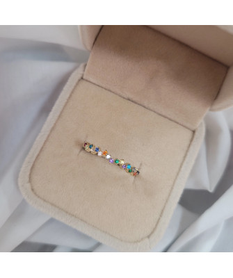 Ring with colorful stones 8k