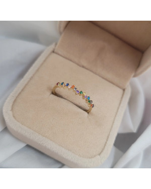 Ring with colorful stones 8k