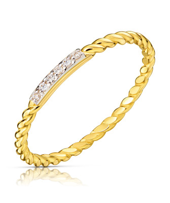 Ring with cubic zirconia 8k circles