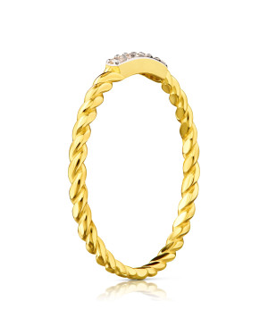 Ring with cubic zirconia 8k circles