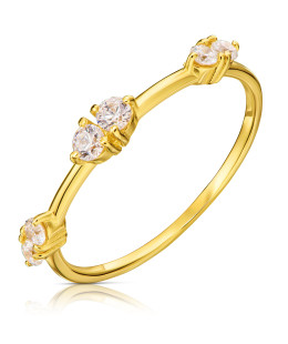 Thin ring zircon stones