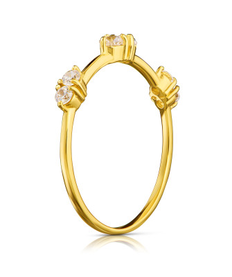 Thin ring zircon stones