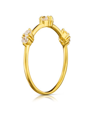 Thin ring zircon stones