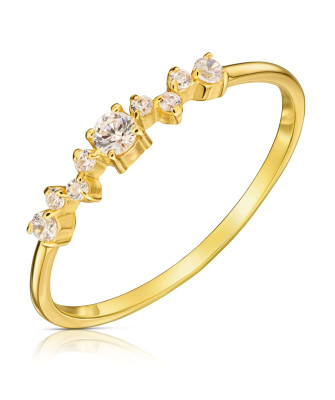 Delicate ring with cubic zirconia