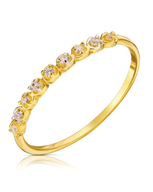 Original ring with cubic zirconia 8k