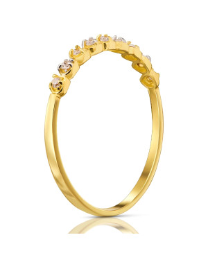 Original ring with cubic zirconia 8k