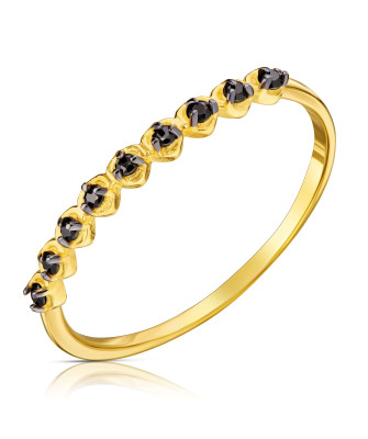 Original ring with black stones