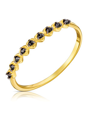 Original ring with black stones