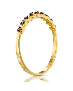 Original ring with black stones