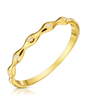 Gold ring 8k delicate stones