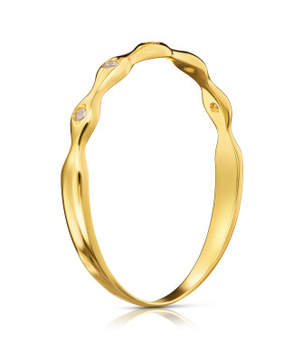 Gold ring 8k delicate stones