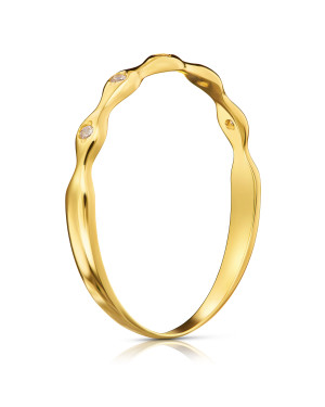 Gold ring 8k delicate stones