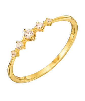 8ct Gold Delicate Cubic Zirconia Ring