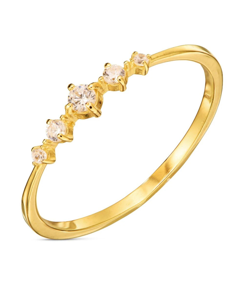 8ct Gold Delicate Cubic Zirconia Ring