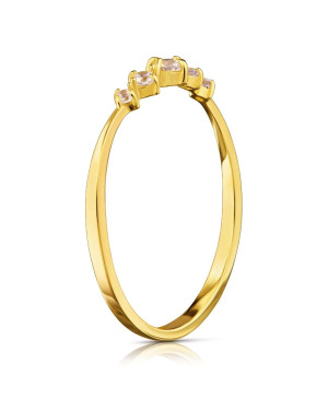 8ct Gold Delicate Cubic Zirconia Ring