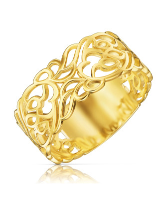 Gold filigree ring 8k