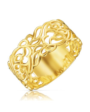 Gold filigree ring 8k