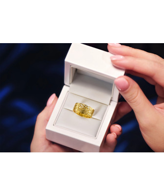 Gold filigree ring 8k