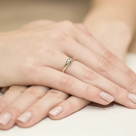 Gold ring with diamond EY-88 0.04ct | GoldJewellery
