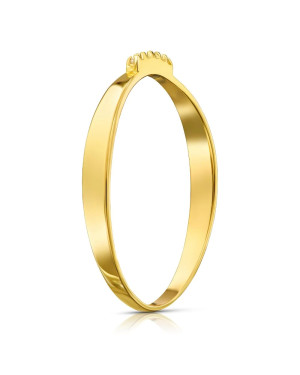 Ring with cubic zirconia gold 8k