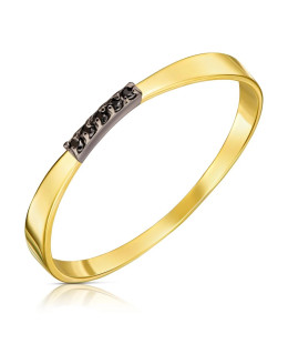 Ring with black zircons 8k
