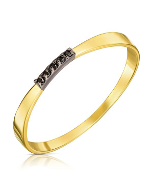 Ring with black zircons 8k