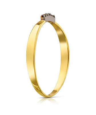 Ring with black zircons 8k