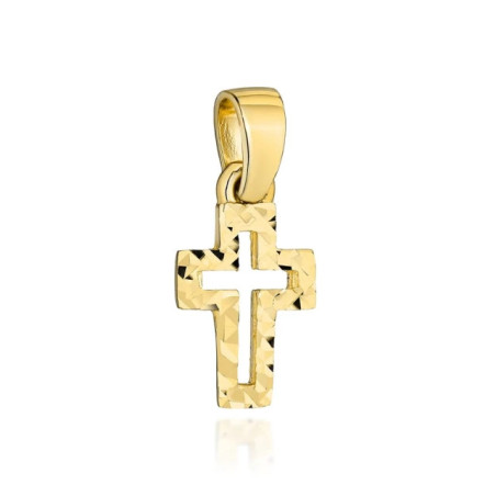 ⭐ Small gold cross decorated with diamonds ♥ GoldJewellery