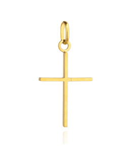 Gold cross delicately diamond-cut 14k