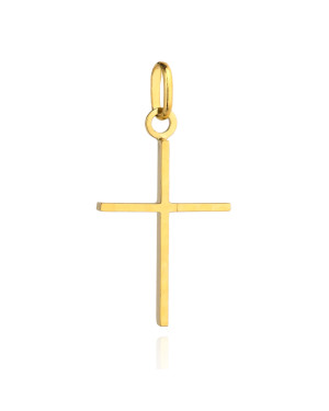 Gold cross delicately diamond-cut 14k