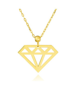 Złoty naszyjnik Diamond próba 14k