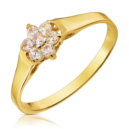 Flower gold engagement ring 333 P2.1067 | GoldJewellery